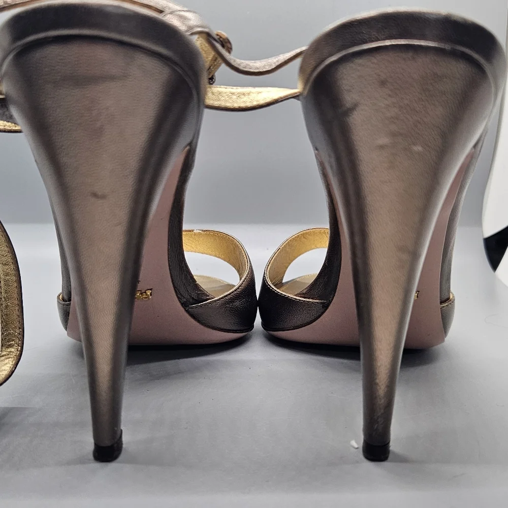 Prada Ankle Strap Leather Sandal - Picture 6 of 6